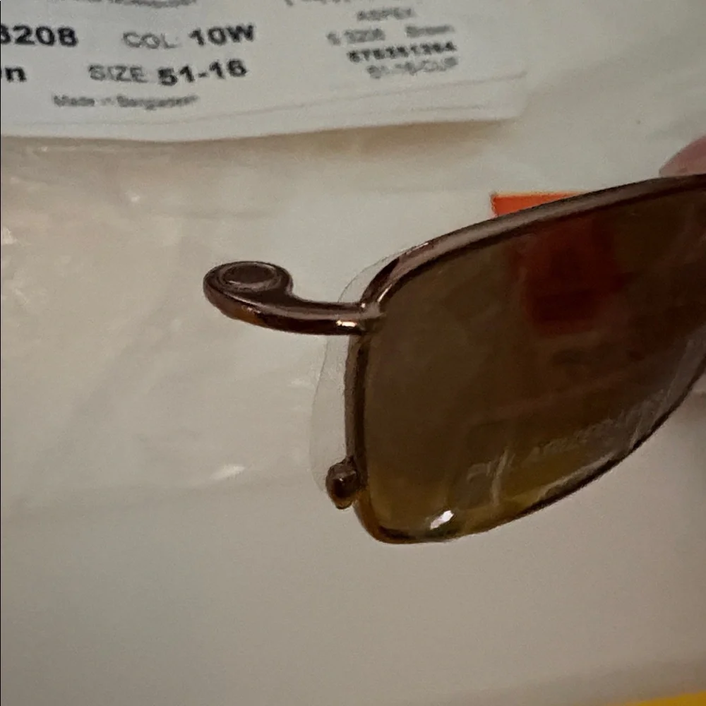 Easyclip Brown Polarized clip on Sunglasses 3208 51-16 ASPEX new for eyeglasses